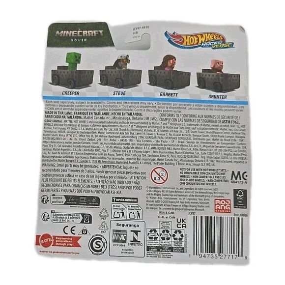 Hot Wheels RacerVerse Minecraft Garrett Die Cast Car 1:64 Gaming Vehicle‎ 2024 - Picture 6 of 6